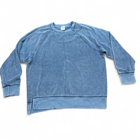 PINK Victoria's Secret Sweaters - PINK Victoria's Secret Blue Crew Neck Sweater small